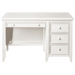 Pemberly Row Bailey Engineered Hard Wood Desk in Bright White