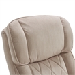 Pemberly Row Modern Quilted Fabric Executive Office Chair Cream