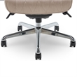 Pemberly Row Modern Quilted Fabric Executive Office Chair Cream