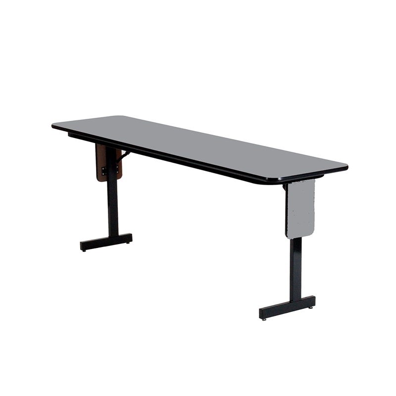 Pemberly Row Adjustable Height Folding Seminar Table - Gray Granite