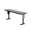 Pemberly Row Adjustable Height Folding Seminar Table - Gray Granite