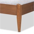 Pemberly Row Beige and Walnut Brown Finished Wood Queen Size Bed
