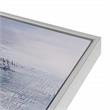 Pemberly Row Cityscape Abstract Wall Art 24 x 32 with Silver Frame in Teal