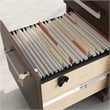 Pemberly Row Engineered Wood 3-Drawer Mobile Filing Cabinet in Noble Elm/Brown
