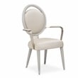 Pemberly Row Modern Dining Arm Chair in Moonlight Gray - Set of 2