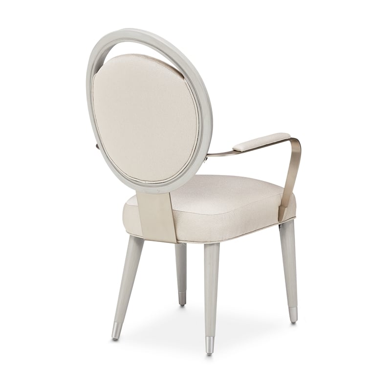 Pemberly Row Modern Dining Arm Chair in Moonlight Gray - Set of 2