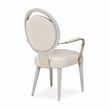 Pemberly Row Modern Dining Arm Chair in Moonlight Gray - Set of 2