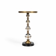 Pemberly Row Contemporary Granite & Acrylic Pedestal End Table