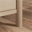 Pemberly Row Modern Engineered Wood L-Desk in Natural Maple Finish