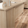 Pemberly Row Modern Engineered Wood L-Desk in Natural Maple Finish
