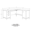 Pemberly Row Modern Engineered Wood L-Desk in Natural Maple Finish