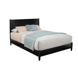 Pemberly Row Modern / Contemporary Queen Platform Bed in Black