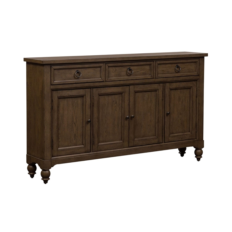 Pemberly Row Contemporary Farmhouse Hall Buffet - Dusty Taupe