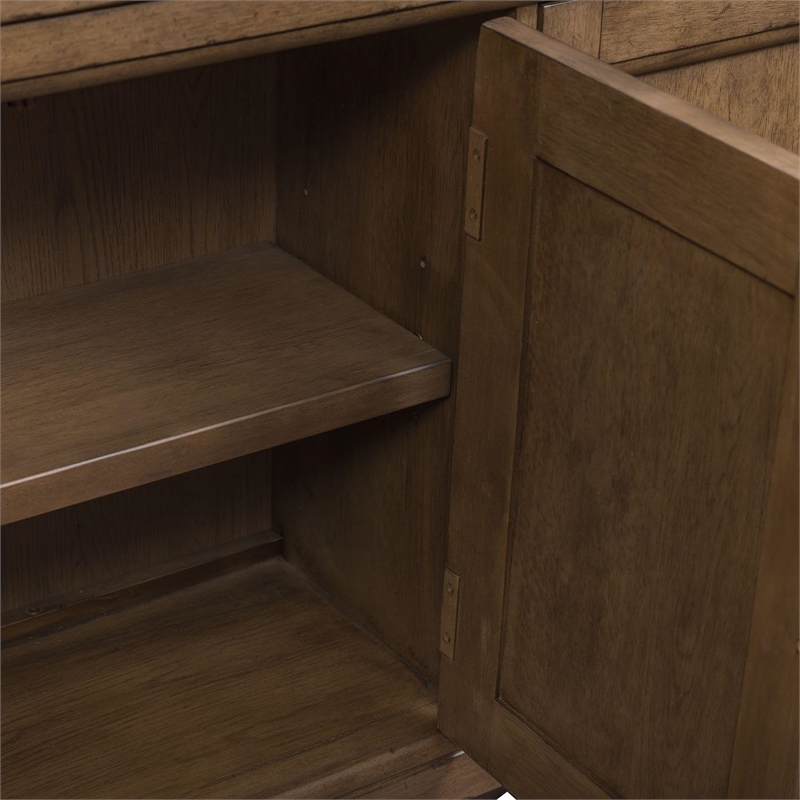 Pemberly Row Contemporary Farmhouse Hall Buffet - Dusty Taupe