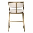 Pemberly Row 25in. Counter-Height Metal Bar Stool with Back- Antique Brass