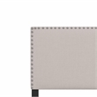 Pemberly Row Nail Head Trim Upholstered Full Bed Gray Fog Fabric