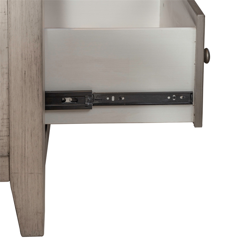 Pemberly Row Ivy Hollow 3 Drawer Bedside Chest w/ Charging Station