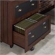 Pemberly Row Modern Wood 2-Drawer File Cabinet in Vintage Walnut