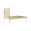 Pemberly Row Modern / Contemporary Queen Metal Spindle Bed in Gold