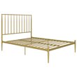 Pemberly Row Modern / Contemporary Queen Metal Spindle Bed in Gold
