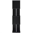 Pemberly Row 4-Shelf Contemporary Wood Geometric Snaking Bookcase in Black