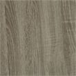 Pemberly Row Farmhouse Wood Square End Table with Metal Base in Gray