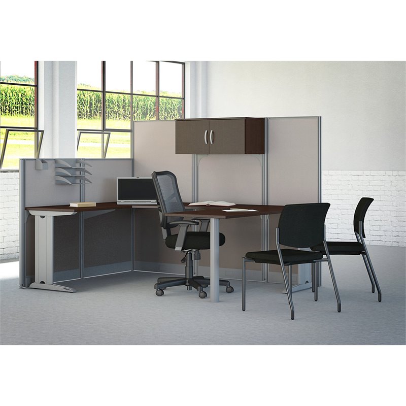 Pemberly Row Storage Cabinet with Accessories in Mocha Cherry