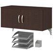 Pemberly Row Storage Cabinet with Accessories in Mocha Cherry