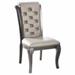 Pemberly Row Modern Wood Tufted Side Chair in Gray (Set of 2)