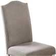 Pemberly Row Modern Fabric Side Chair in Antique White (Set of 2)