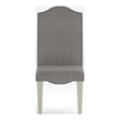 Pemberly Row Modern Fabric Side Chair in Antique White (Set of 2)