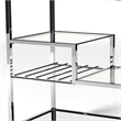Pemberly Row Contemporary Transitional Metal Bar Cart in Chrome