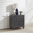 Pemberly Row Contemporary Cottage View Dark Gray Night Stand
