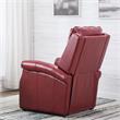 Pemberly Row Contemporary Red Faux Leather Traditional Lift Chair