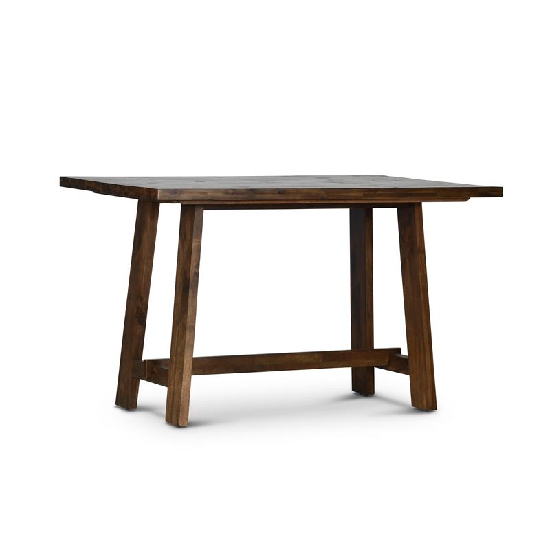 Pemberly Row 5-Piece Chocolate Mango Wood Counter Height Dining Set