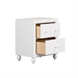 Pemberly Row Modern / Contemporary Cottage View White Night Stand