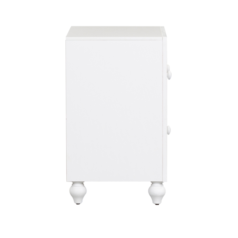 Pemberly Row Modern / Contemporary Cottage View White Night Stand