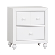 Pemberly Row Modern / Contemporary Cottage View White Night Stand