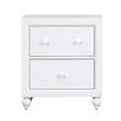 Pemberly Row Modern / Contemporary Cottage View White Night Stand