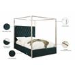 Pemberly Row Modern / Contemporary Tufted Velvet King Bed in Green