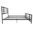 Pemberly Row Modern / Contemporary Metal Bed in Black in King