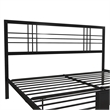 Pemberly Row Modern / Contemporary Metal Bed in Black in King