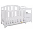 Pemberly Row Modern 4-in-1 Convertible Crib and Changer White