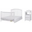 Pemberly Row Modern 4-in-1 Convertible Crib and Changer White