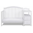 Pemberly Row Modern 4-in-1 Convertible Crib and Changer White