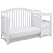 Pemberly Row Modern 4-in-1 Convertible Crib and Changer White