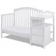 Pemberly Row Modern 4-in-1 Convertible Crib and Changer White