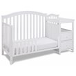 Pemberly Row Modern 4-in-1 Convertible Crib and Changer White