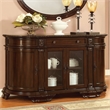 Pemberly Row Modern Wood Multi-Storage Buffet in Brown Cherry