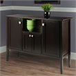 Pemberly Row 4 Door Transitional Wood/Metal Buffet Table in Coffee